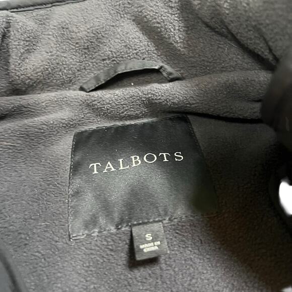 Talbots Black Fleece Lined Quilted Puffer Vest Sleeveless Size Small - Picture 5 of 7